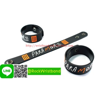 PARAMORE ขายริสแบนด์ พาร์อะมอร์ PRM113NB Wristband สายรัดข้อมือวงร็อค