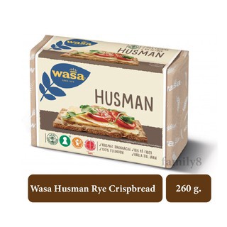 Wasa Crisp Husman Rye Crispbread 260 g.😊  Wasa - Husman (Rye) 260 g 😊ฮัสแมน คริสป์ เบรด (ขนมปังกรอบโฮลเกรน) ตรา วาสา 😊