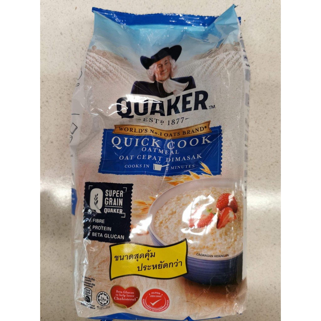 Quaker ข้าวโอ๊ตสุกเร็ว Quick Cooking Oatmeal 1000 g.