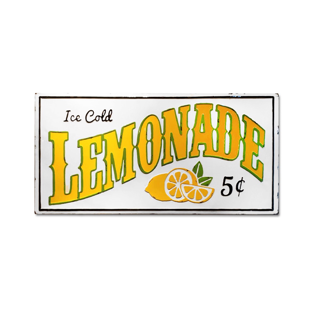 ป้ายเหล็กปั๊มนูน Lemonade (Lemonade Metal Sign)