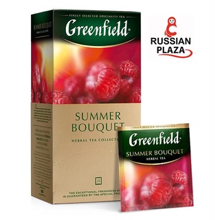 Greenfield รส Summer Bouquet ชาสมุนไพรคุณภาพดีจากแบรนด์ดังของรัสเซีย Greenfield ชาพรีเมียมขนาด 25 ซอง