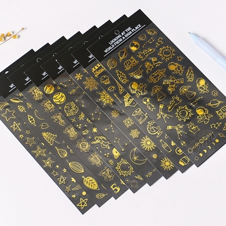 Gold Sticker Snowflake Starry Twelve Constellations DIY Decoration Label