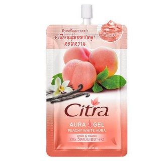 ซิตร้า ออร่า เจล พิชชี่ ไวท์ ออร่า CITRA Aura Gel Bright White Aura Hand &amp; Body Gel 35 ml.