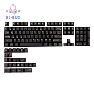 ปุ่มกดคีย์บอร์ด 128 คีย์ Pbt 5 ด้าน สีดํา สําหรับคีย์บอร์ด Mx Switch Mechanical