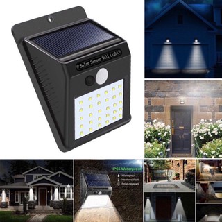 [สินค้าพร้อมส่ง ̷ ♡⃣] 30LED แบบติตตั้งผนัง พลังงานแสงอาทิตย์ Motion Sensor Solar Power Led 30 Light Outdoor RICHMAN.