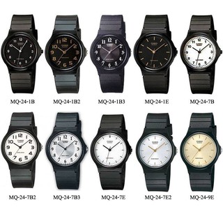 Casio Standard นาฬิกาข้อมือ สายเรซิน รุ่น MQ-24,MQ-24-1B,MQ-24-1B2,MQ-24-1B3,MQ-24-1E,MQ-24-7B,MQ-24-7B2,MQ-24-7B3,MQ-24-7E,MQ-24-7E2,MQ-24-9E