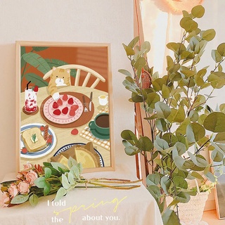ภาพวาดผ้าใบ กันน้ํา สไตล์นอร์ดิก สําหรับแขวนตกแต่งผนังบ้าน ปาร์ตี้
