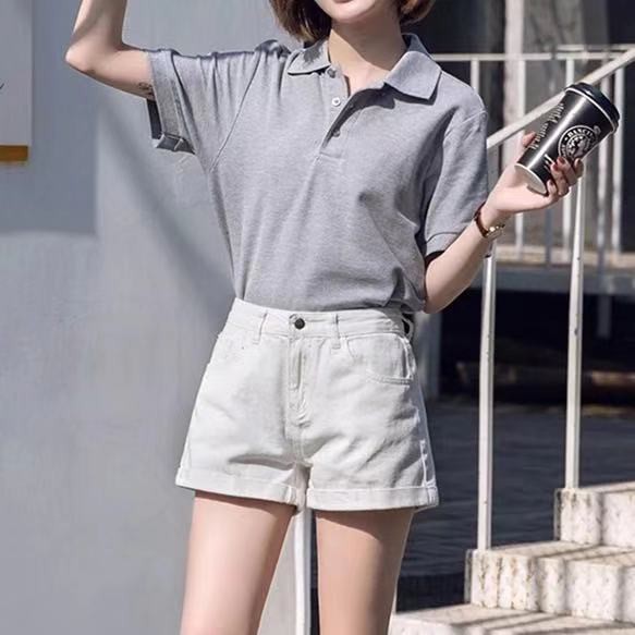 💕Fairy Style💕 กางเกงขาสั้น สุดฮิต เอวสูงพับปลาย ผ้ายีนส์ บางเบา สวมใส่สบาย สไตล์เกาหลี🔷  #2033 - รูปที่ 5