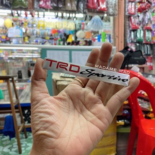 โลโก้ TRD SPORTIVO เพลทอลูมิเนียมบาง ขนาด 11x1.5cm