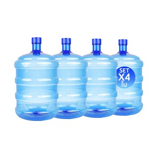 Yongling ถังน้ำดื่ม PET ขนาด 18.9 ลิตร ฝาเกลียว สำหรับใส่น้ำดื่ม/ชุด4 ใบ