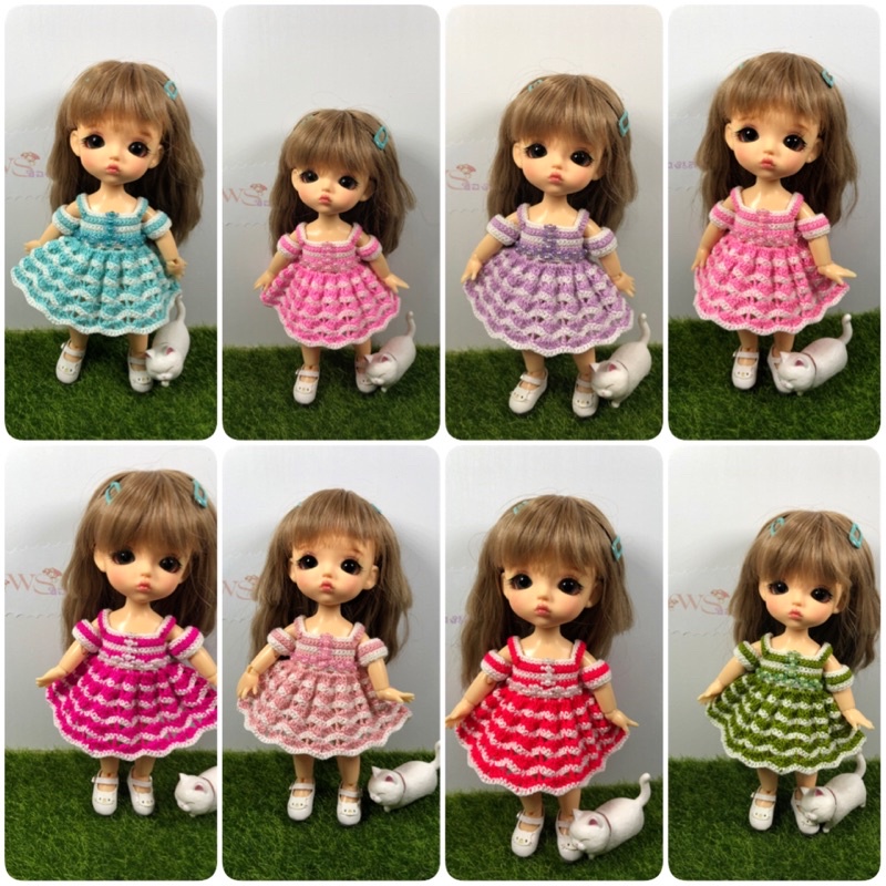 Set 4 ชุดตุ๊กตา size Lati yellow/ดาร์บี้/ บาโบลี่
