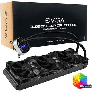 EVGA CLC 360mm All-in-one RGB LED CPU Liquid Cooler, 3X Intel, AMD, x73, 5 Yr Warranty ชุดนํ้าปิด