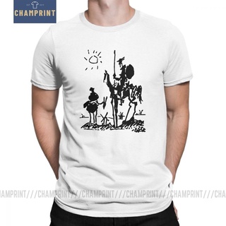 เสื้อยืดแขนสั้น คอกลม ผ้าฝ้าย 100% พิมพ์ลาย Don Quixote Knight แฟชั่นฤดูร้อน สําหรับผู้ชาย