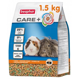 Beaphar อาหารแกสบี้ Care + guinea pig 1.5 กก. เสริมวิตามินซี สูตร all in one สารอาหารครบ