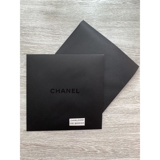 CHANEL2HAND99 ซอง CHANEL สีดำ ขนาด 6x6" (15x15 cm) ของใหม่ แท้