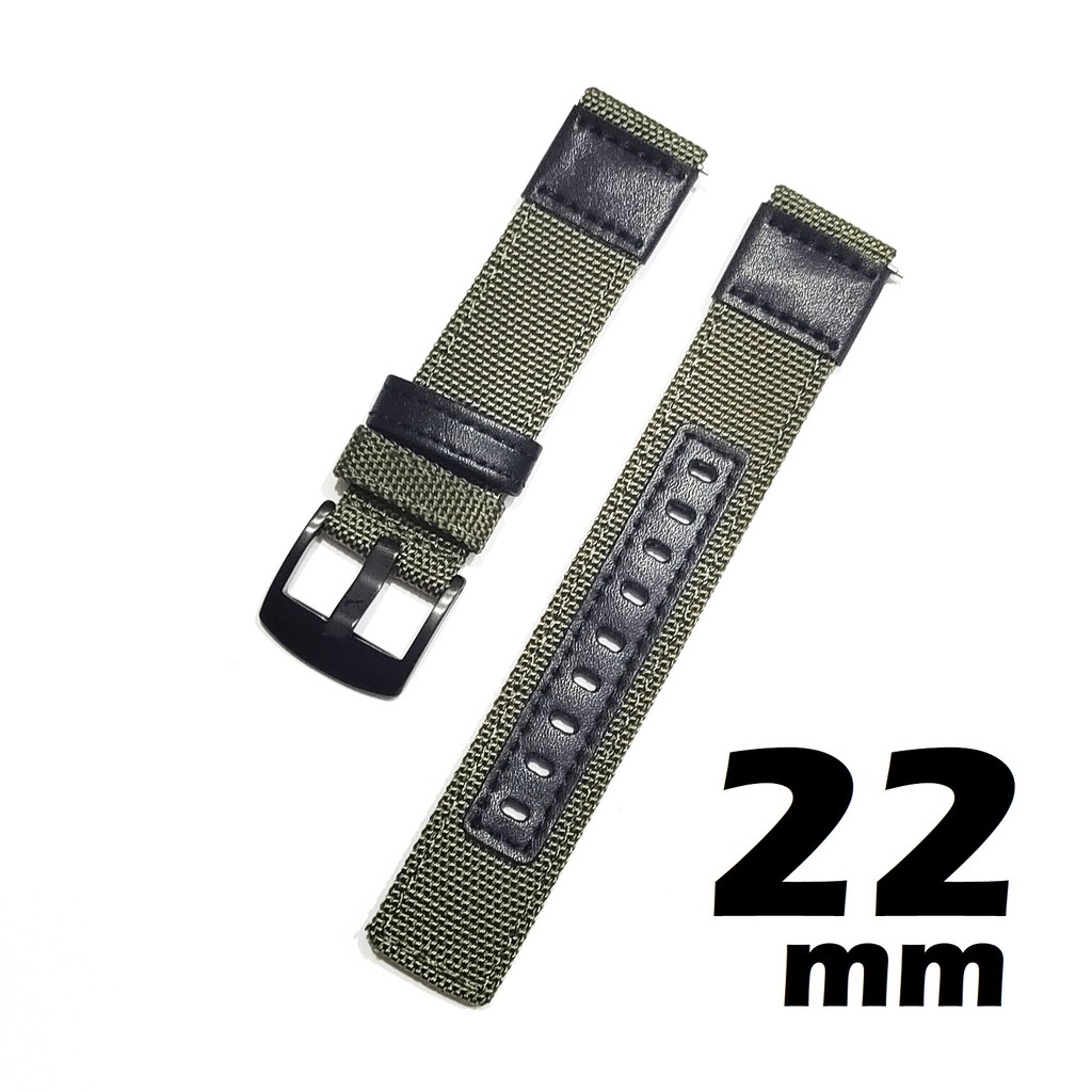 barel แถม สปริง+เหล็กถอด สายนาฬิกา ผ้าไนล่อน ไซส์ 22 มม. n03 22 bb