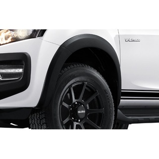 คิ้วล้อซุ้มล้อโป่งล้อ 6นิ้ว อีซูซุ ดีแม็ก Isuzu D-max 2012-2019 แบบเรียบ รุ่นเตี้ย สีดำด้าน