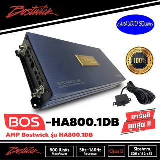 AMP BOSTWICK BOS-HA800.1DB ตัวเล็ก แต่แรง  แอมพ์รถยนต์คลาสดี AMP CLASS D แรงมากขับซับได้ตัวใหญ่ได้