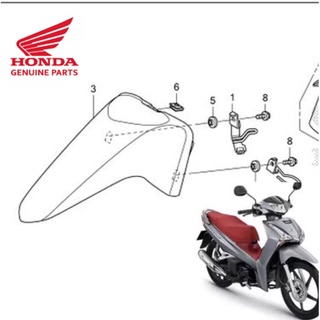 บังโคลนหน้า เวฟไฟเลี้ยวบังลม Honda wave 125i  2019-2020 สีบรอนเทา แท้ศูนย์