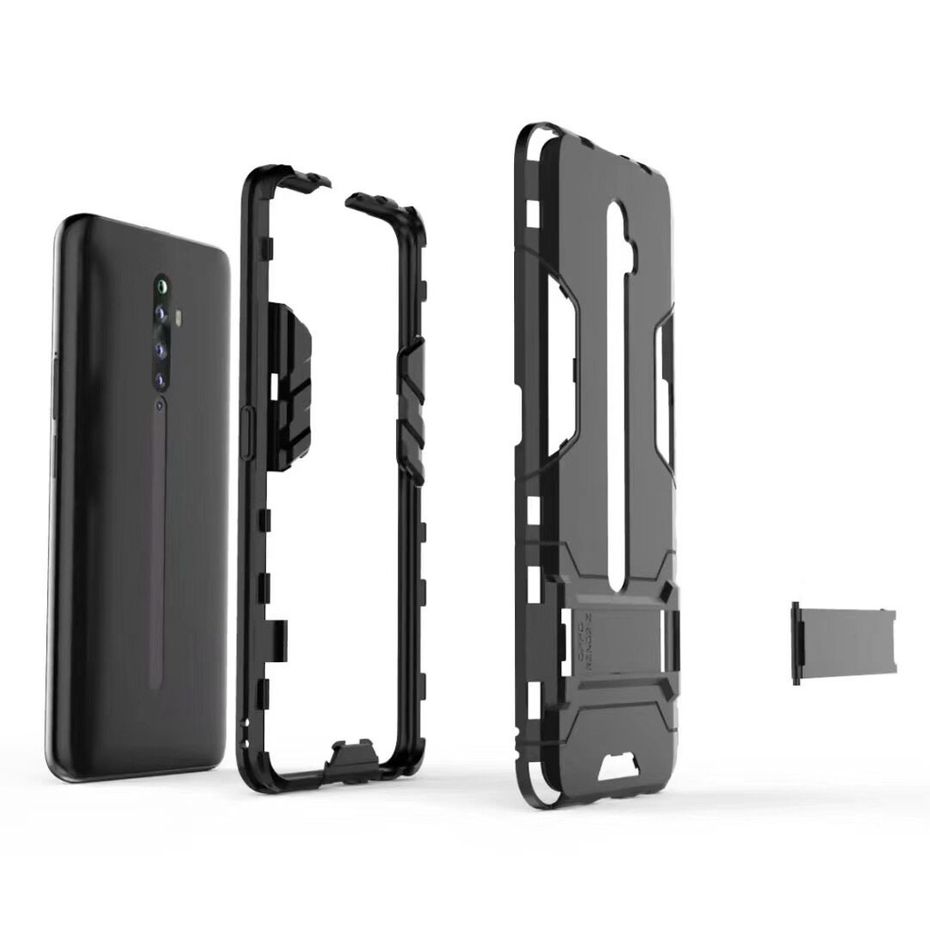 OPPO Reno 2Reno 2F Case กันกระแทกเคสโทรศัพท์ไฮบริดเกราะเคสแบบกางตั้งที ...