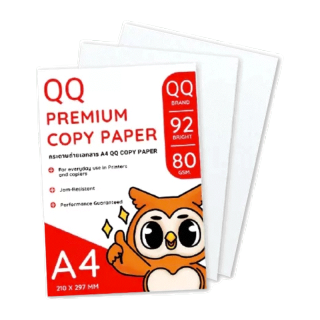 กระดาษถ่ายเอกสาร A4 หนา 80 แกรม QQ Paper