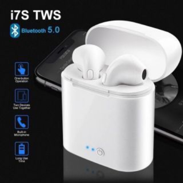 I7 i7s TWS หูฟังบลูทูธ หูฟังไร้สาย ชุดหูฟังสเตอริโอสำหรับ iPhone X 6 7 8 Samsung Xiaomi wireless earpods