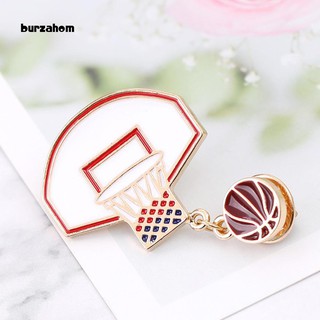 Bur-Fashion Basketball Ball Alloy Brooch Pin Scarf Clothes Badge Decor Jewelry