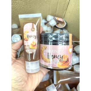 Honey Mask มาส์กลอกผิวมะขาม 3 in 1 สูตรผสานน้ำผึ้งและสมุนไพรธรรมชาติ น้ำผึ้ง+มะขาม