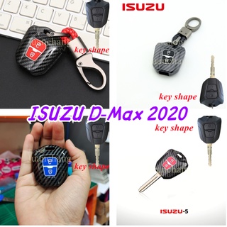 เคสกุญแจรีโมทรถยนต์ ABS คาร์บอน 2 ปุ่ม สําหรับ Isuzu New Isuzu D-max 2020