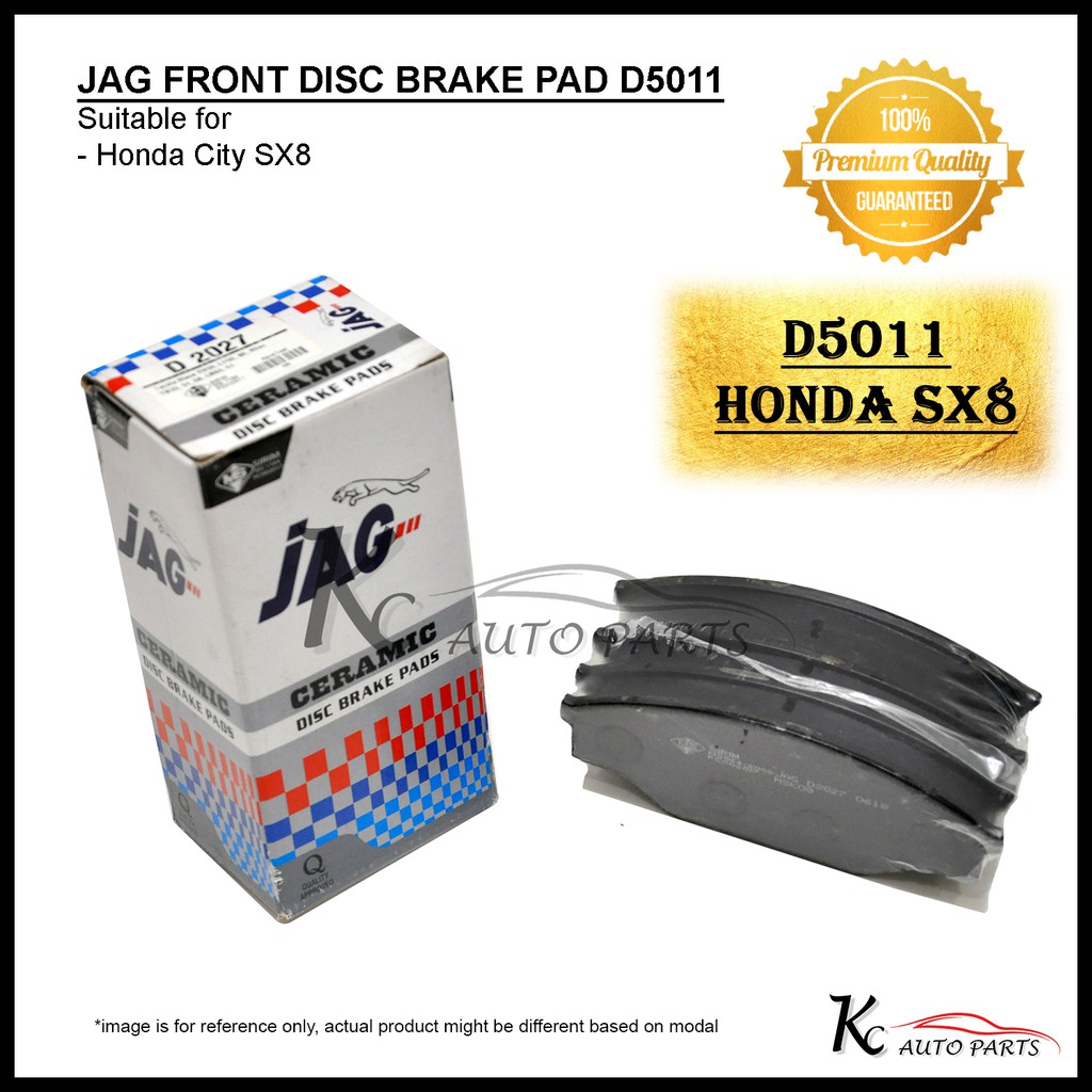 JAG ผ้าดิสเบรคหน้า D5011 สําหรับ Honda City SX8