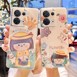 ใหม่ เคสโทรศัพท์มือถือนิ่ม OPPO Reno 8 8Pro 7 7Pro 7Z 6 6Z Pro Z 5G 4G 2022 New Smartphone Casing Luxury Bling Shiny Softcase Phone Case Glitter Cute Lovely Flower Blu-ray Back Cover Reno8 Reno7 Reno6 Z Pro