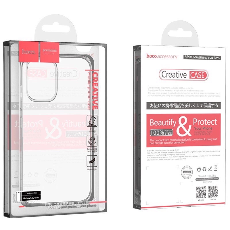 ของแท้ Hoco เคสใส Samsung S24 S24Plus S24Ultra S7edge.S9Plus.S10 S10Plus.S10e.Note10.Note10Plus.Note