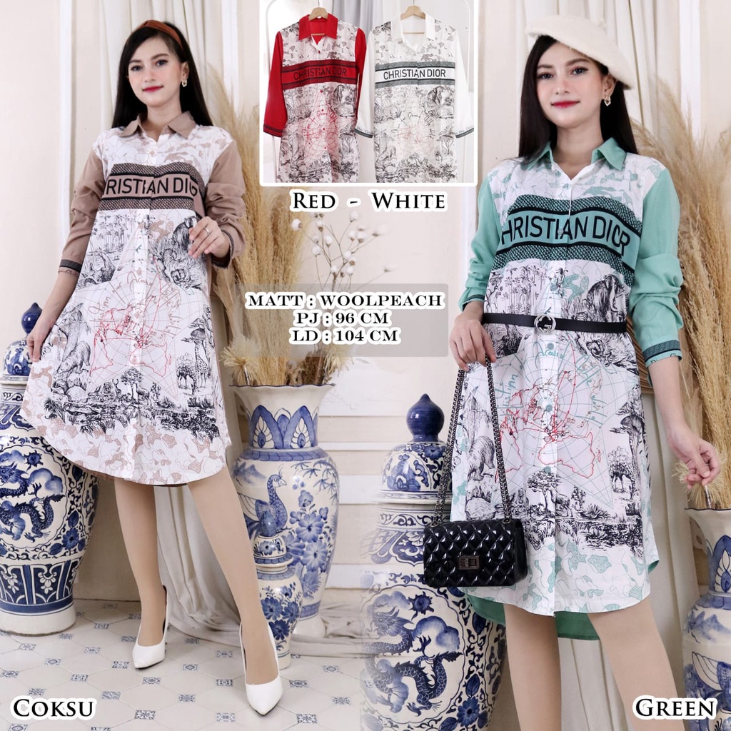 KEMEJA Wolfis เสื้อทูนิคนําเข้า TK138