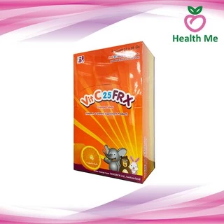 FRX Vitamin C 25 mg วิตามินซี กล่อง 50 ซอง ซองละ 30 เม็ด สตรอเบอร์รี่ / ส้ม / องุ่น