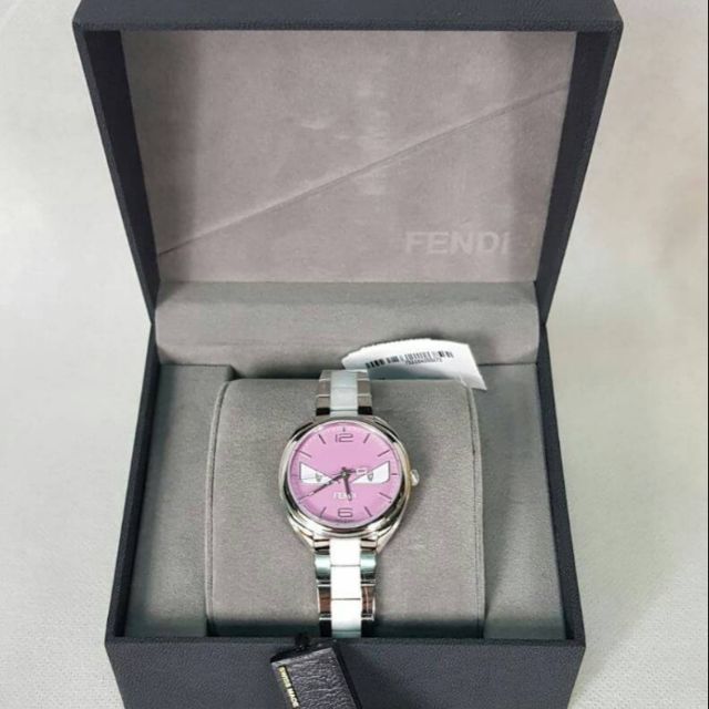 นาฬิกาข้อมือ FENDI Momento Pink with White Diamond Bug Eyes Dial Ladies Watch  F216037204D1