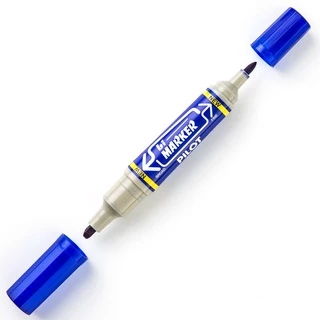 ปากกามาร์คเกอร์ 2 หัว น้ำเงิน ดำ แดง ไพล็อต Permanent Marker Bi-Marker