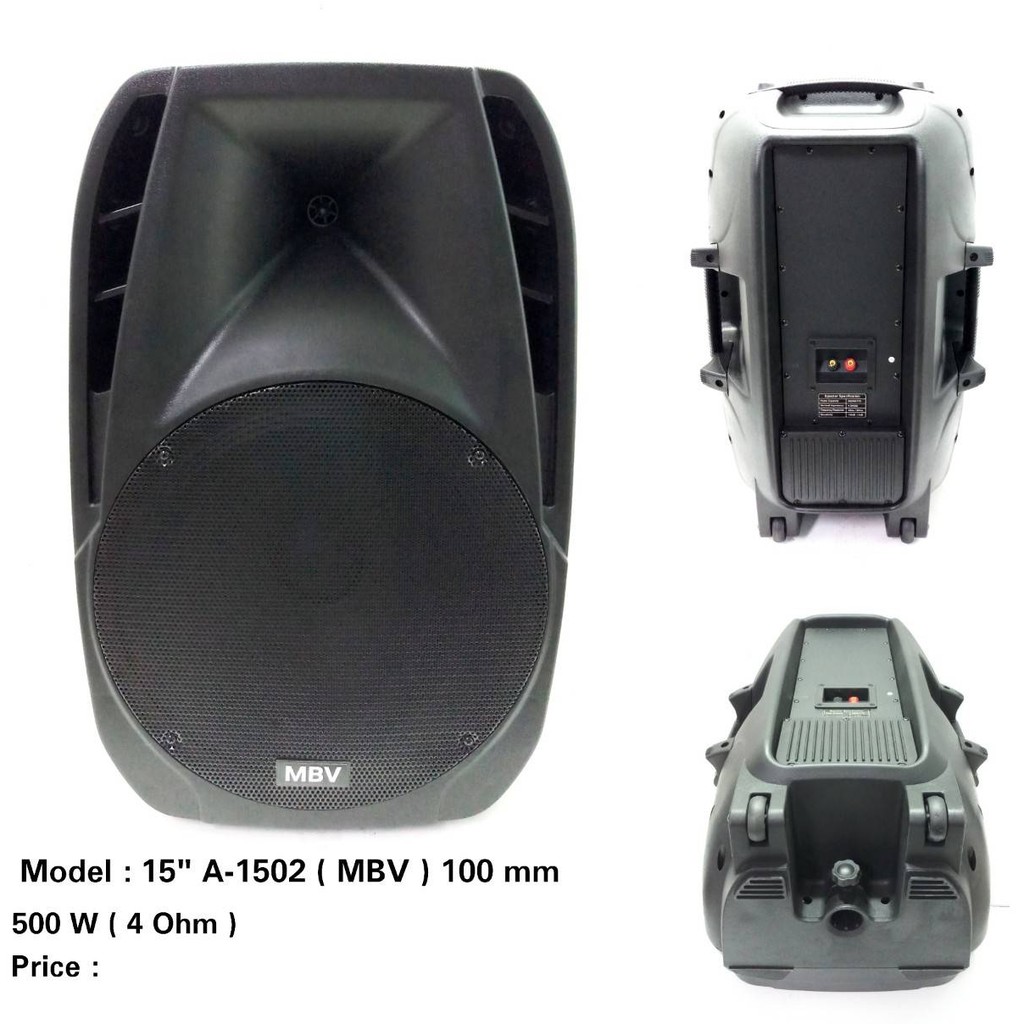 ตู้ลำโพง 15 นิ้ว ตู้ลำโพงพลาสติก ตู้ลำโพงไฟเบอร์ P.A.15นิ้ว 500วัตต์ Professional SPEAKER รุ่น A-150