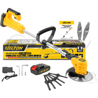โปรโมชั่น : DELTON เครื่องตัดหญ้า เครื่องตัดหญ้าไร้สาย 21V-99V รุ่นใหม่ ปรับระดับความยาวก้านได้ 15 ระดับ แบตเตอรี่ Li-ion 2 ก้อน