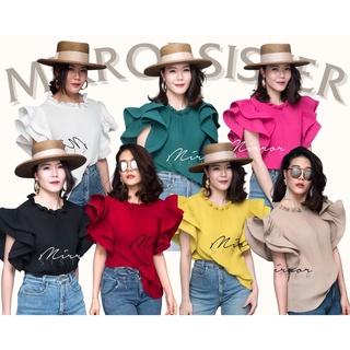 MiRRoRSiSTER’s ZeLaLu PLEATed BLouSE เสื้ออัดพลีท เสื้อพลีท เสื้อหรู เสื้อไฮโซ เสื้อพลีทระบาย เสื้อเกาหลี