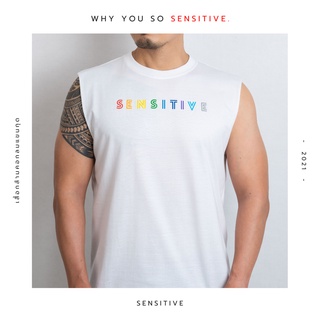 เสื้อกล้ามFreesize สกรีนลาย SENSITIVE