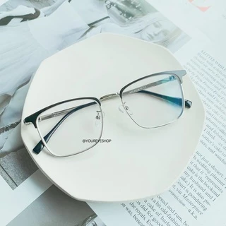 [ฟรี กล่องแว่น] Super Blue+Auto Lens แว่นตาทรงเหลี่ยมสายตาสั้น รุ่นท๊อป เลนส์บลูออโต้ รุ่น 9473AB+PC