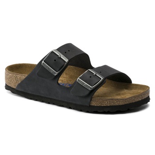 Burken Birkenstock Classic Arizona Two Cushioned รองเท้าแตะลําลอง สีดํา (Niubago Pi)