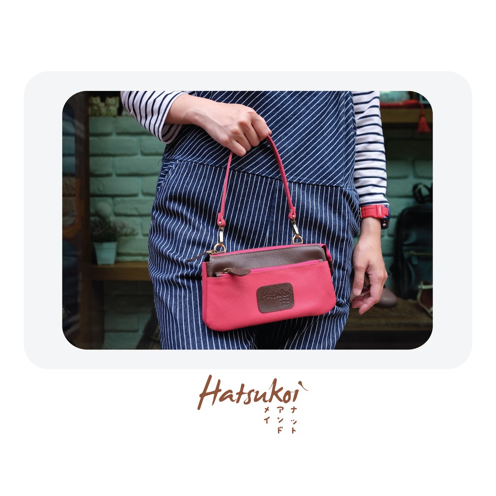 กระเป๋าสตางค์สะพายได้ Biscuit (Hatsukoi Leather Bag)