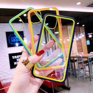 เคส ขอบสีหลังใส Case TPU Xiaomi Redmi 8 8A Note8 Redmi8 Redmi8A