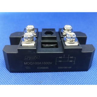 MDQ100A 1600V โมดูลDiode Single Phase Diode Bridge Rectifier 100A 1600V. ไดโอด4น๊อต