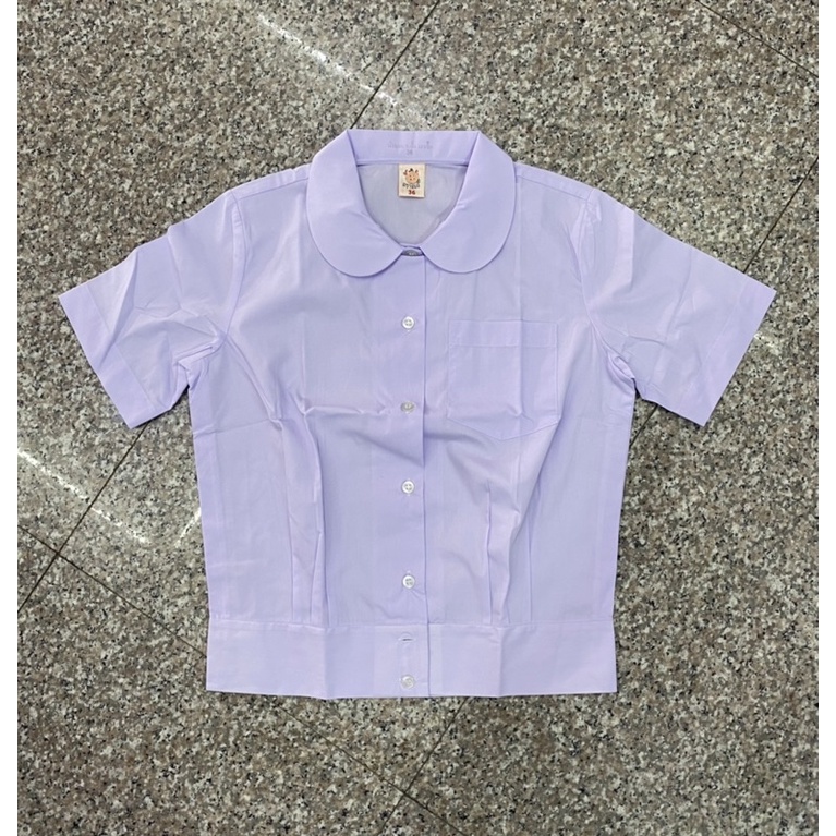 ตราสมอ เสื้อนักเรียนผู้หญิง คอบัว เอวจั๊ม แขนปล่อย ระดับประถม (มีใบเสร็จ)