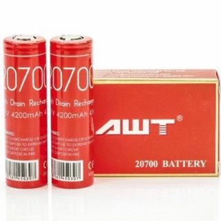 ถ่านชาร์จ AWT 20700 4200mAh 40A ของแท้2ก้อน