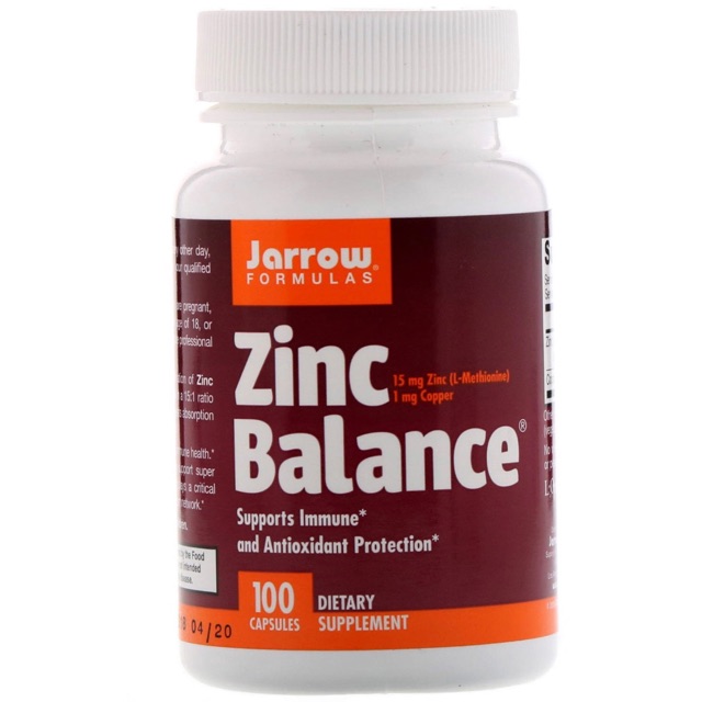 Jarrow Formulas, Zinc Balance, 100 Capsules bhuwathone ThaiPick