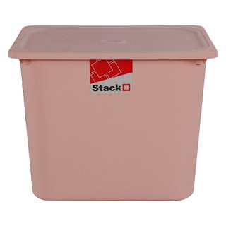 กล่องฝาปิด STACKO 2011C 43x33x34 ซม. สีชมพูCONTAINER