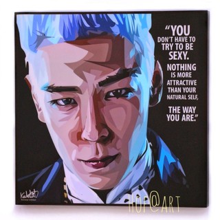 TOP ท๊อป Bigbang บิ๊กแบง K pop เคป๊อป รูปภาพ​ติด​ผนัง​ pop art แต่งบ้าน ของขวัญ กรอบรูป​ โปสเตอร์ เกาหลี